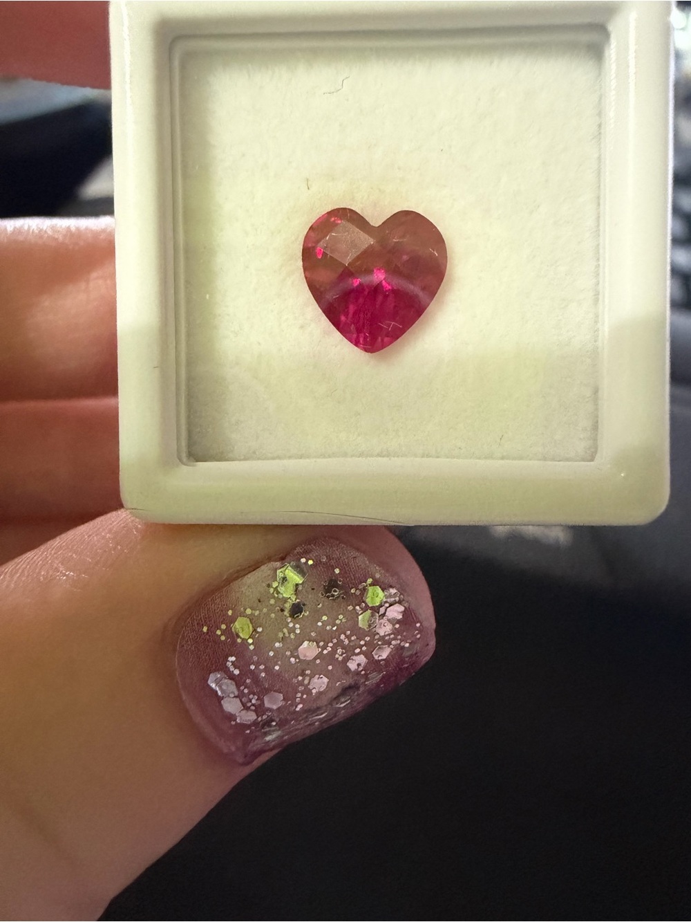 Ruby Heart Cut Gemstone 2 - 2.4 carats